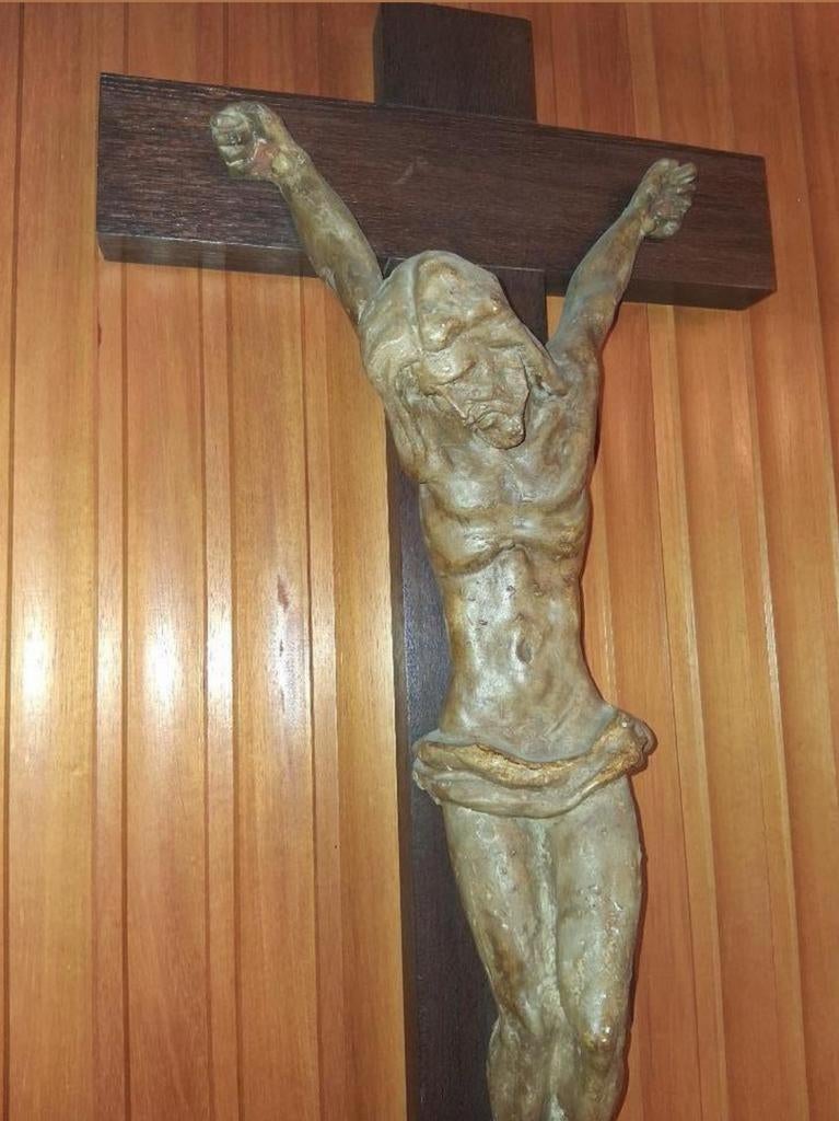 Kruisbeeld door kunstenaar Van Belleghem, Antiek en Kunst, Ophalen of Verzenden