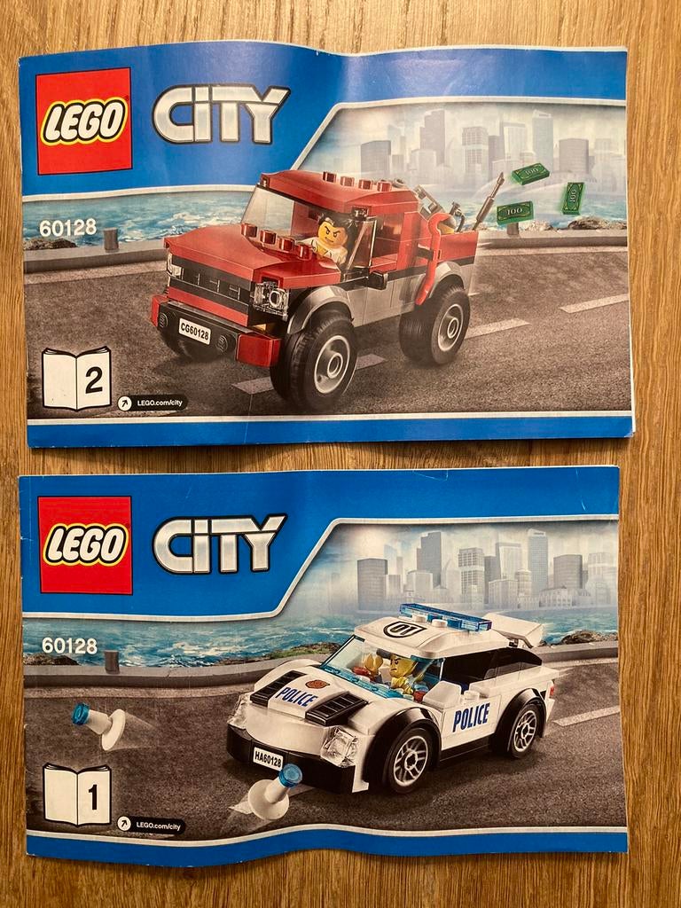Lego City Politieachtervolging 60128, Ophalen, Zo goed als nieuw, Complete set, Lego