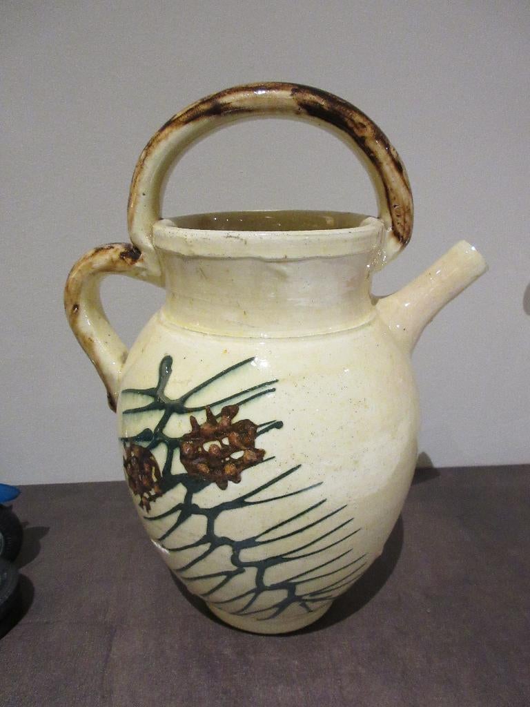 Zeer mooie vaas kruik in VALLAURIS keramiek vintage, Ophalen