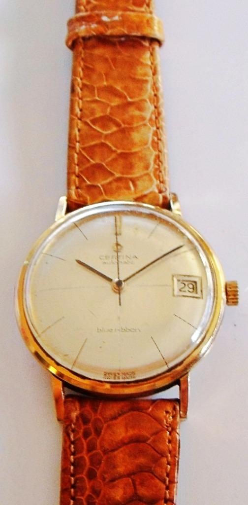 Montre CERTINA Automatic Blue Ribbon plaqué or + boîte, 1966, Enlèvement ou Envoi, Comme neuf