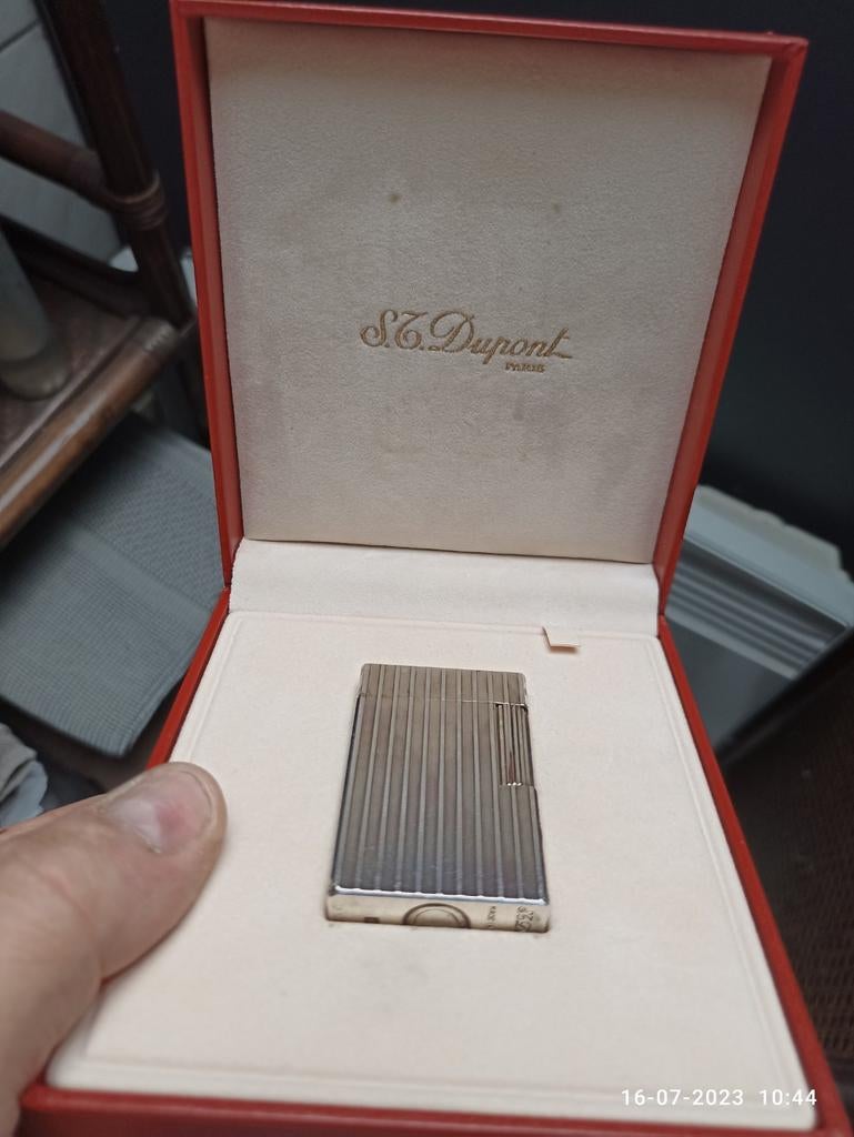 Dupont aansteker zilver., Ophalen, Gebruikt, Aansteker
