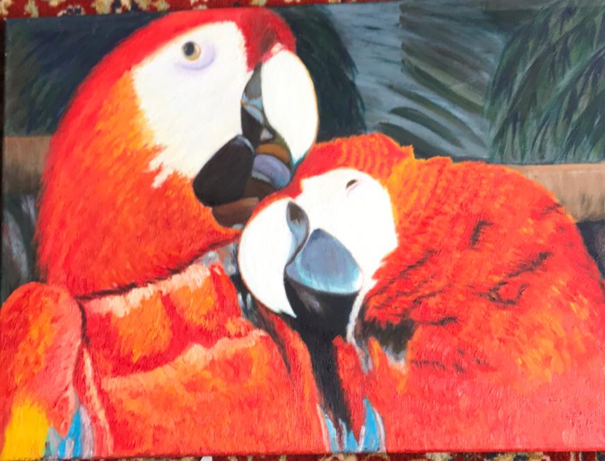 Ascenseur 50x70 cm peinture à l'huile, Enlèvement ou Envoi, Comme neuf