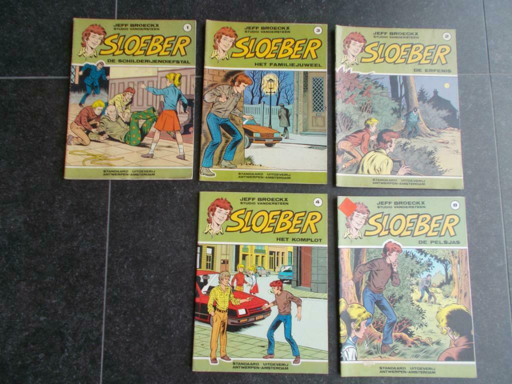 Lot van 5 strips Sloeber 1e druk = 5 euro voor het hele lot, Boeken, Meerdere stripboeken, Ophalen of Verzenden, Gelezen