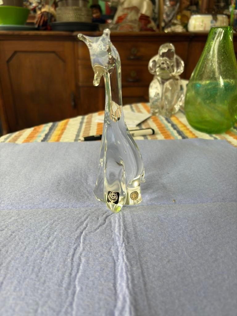 Zweeds kristal giraf EG, Antiek en Kunst, Ophalen
