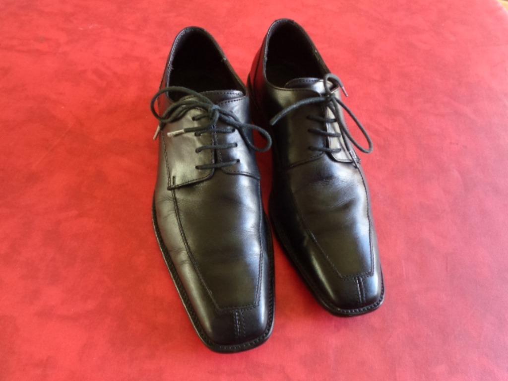 Chaussures cuirs Noire. Marque:"SALAMANDER". P. 41, Enlèvement ou Envoi, Porté, Noir, Espadrilles et Mocassins