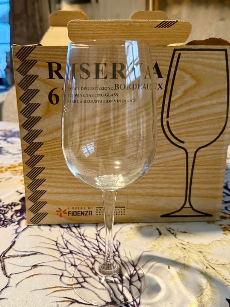 Set van 6 rode wijn glazen - Rivera, Ophalen of Verzenden, Nieuw, Overige typen