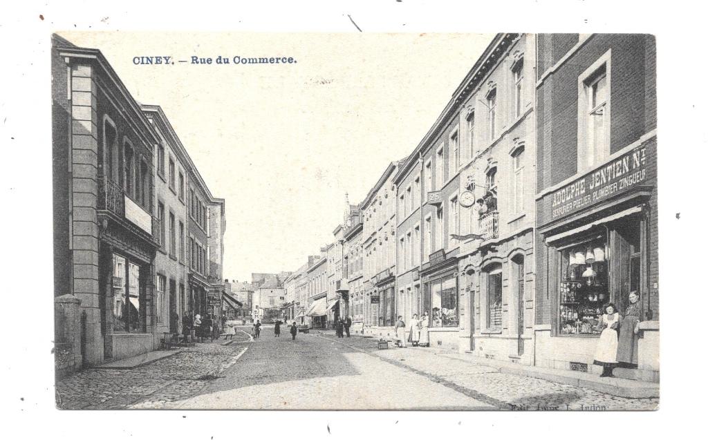 Ciney NA53: Rue du Commerce 1910, Collections, Enlèvement ou Envoi, Avant 1920, Affranchie, Namur