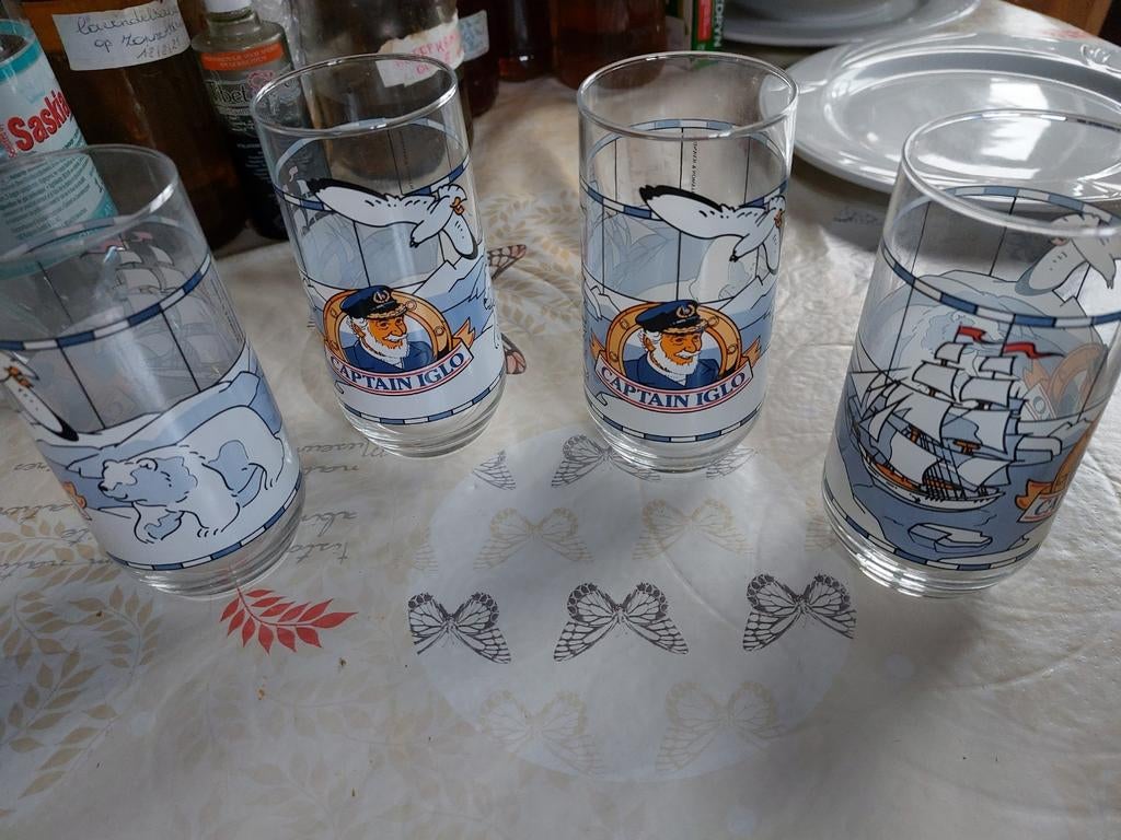Frisdrankglazen Captain Iglo, Verzamelen, Ophalen of Verzenden, Zo goed als nieuw