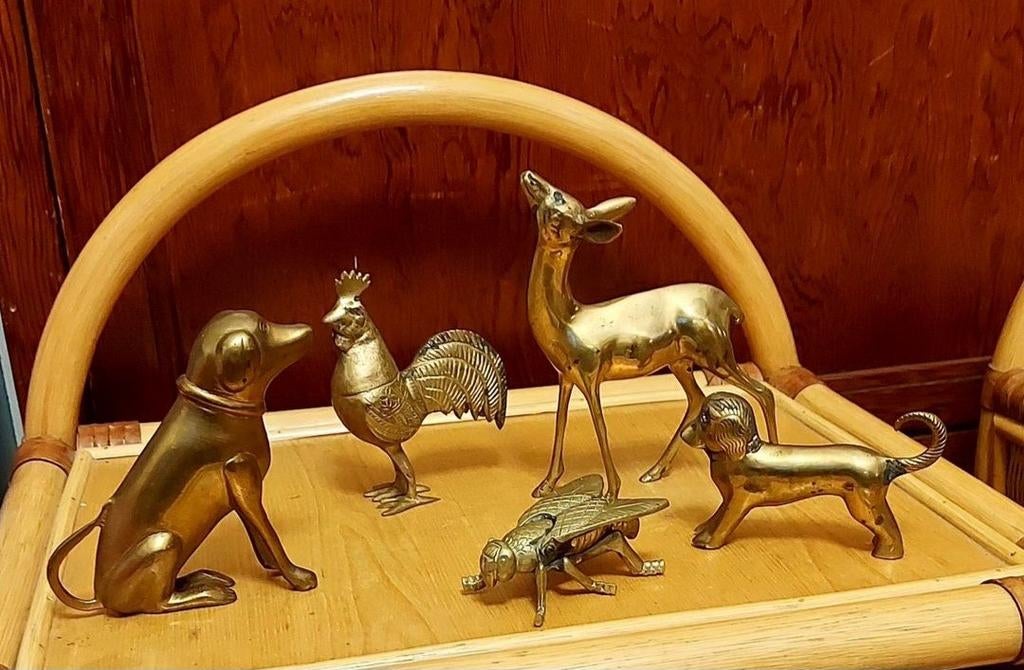 Messing dieren/ dieren in koper, Antiek en Kunst, Antiek | Brons en Koper, Ophalen of Verzenden, Koper