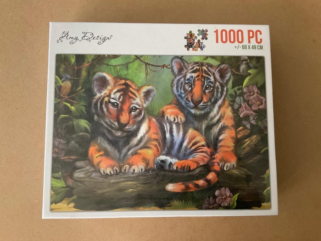 Puzzel tijgers 1000 stukjes, Ophalen of Verzenden, 500 t/m 1500 stukjes, Nieuw, Legpuzzel