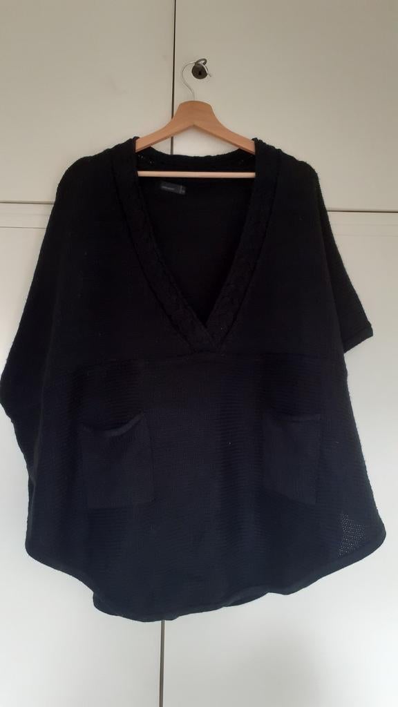 Poncho VERO MODA Noir Taille S/M, Manches courtes, Taille 38/40 (M), Vero Moda, Comme neuf