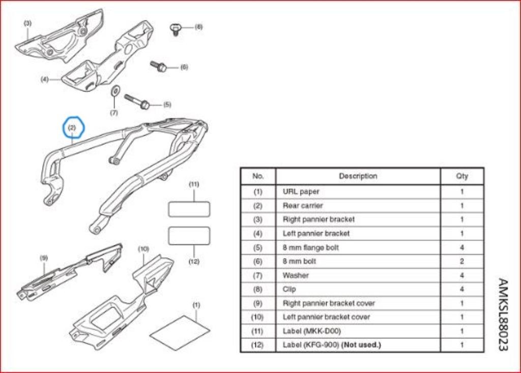 Pack porte-bagages d'origine CRF1100 '20-'21 Africa Twin, Enlèvement, Neuf