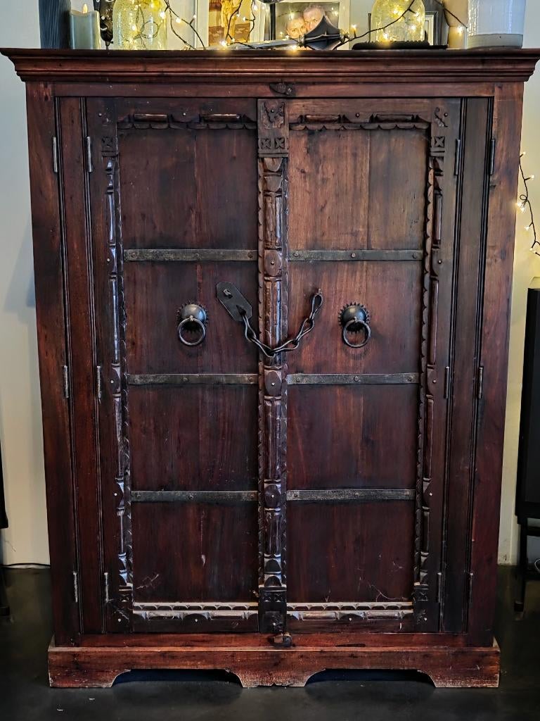 Tv kast, Huis en Inrichting, Kasten |Televisiemeubels, Ophalen, 100 tot 150 cm, Zo goed als nieuw, Kersenhout