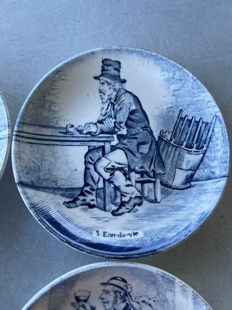 4 bordjes drankmerken in Delft, Ophalen of Verzenden, Reclamebord