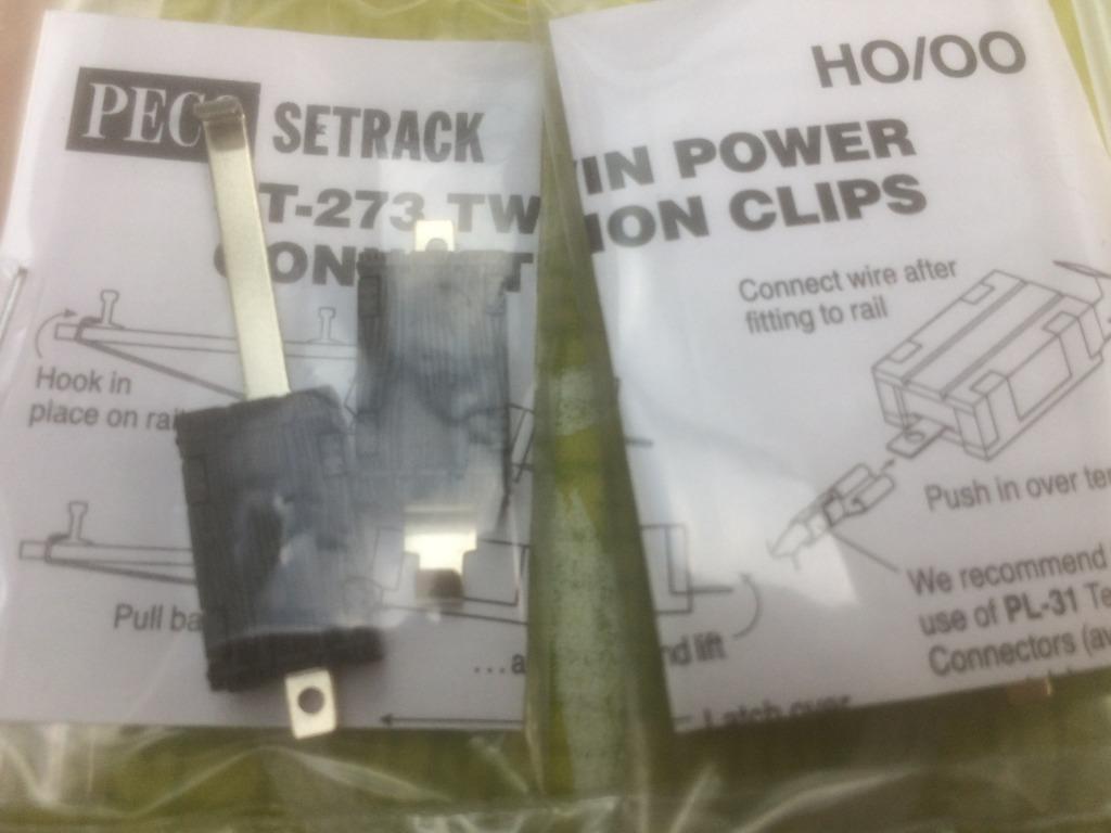 Peco stroomclips voor Ho gelijkstroomrails, Hobby en Vrije tijd, Overige merken, Gelijkstroom, Nieuw, Rails