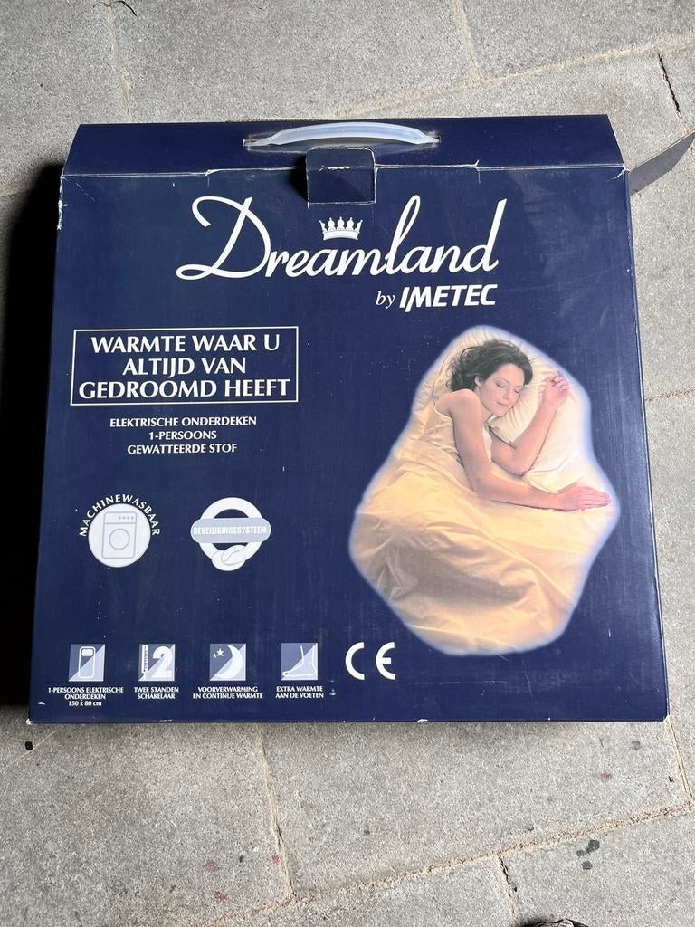 Imetec Dreamland elektrisch onderdeken 1p, Huis en Inrichting, Slaapkamer | Beddengoed, Ophalen of Verzenden, Gebruikt