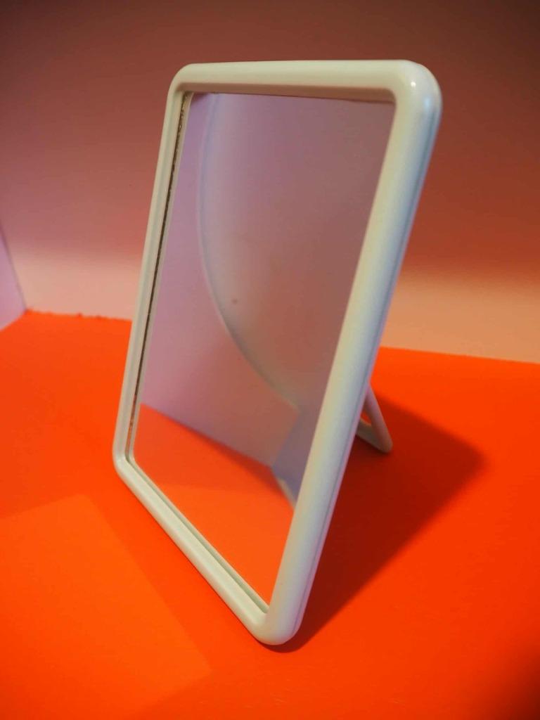 Vintage pastel blauw make-up spiegeltje, 1980s, Enlèvement ou Envoi, Maison et Meubles