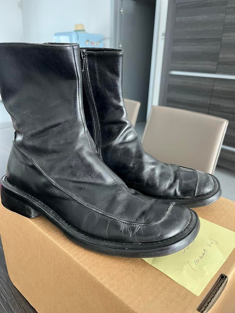 Zwarte lederen damesschoenen lavorazione artigiana, Kleding | Dames, Schoenen, ANDERE, Zwart, Lage of Enkellaarzen, Ophalen of Verzenden