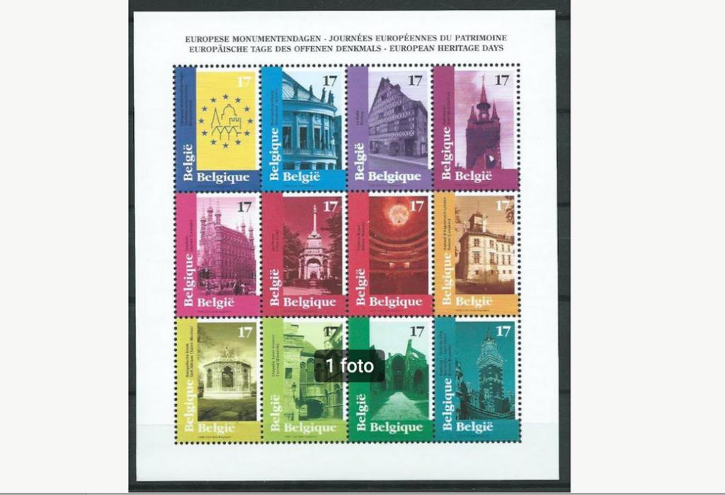 Belgique Bloc 77 : Journées européennes du patrimoine (1998), Enlèvement ou Envoi, Neuf