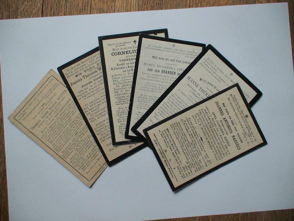 Bidprentjes voor WO I, Verzamelen, Bidprentjes en Rouwkaarten, Ophalen of Verzenden, Bidprentje