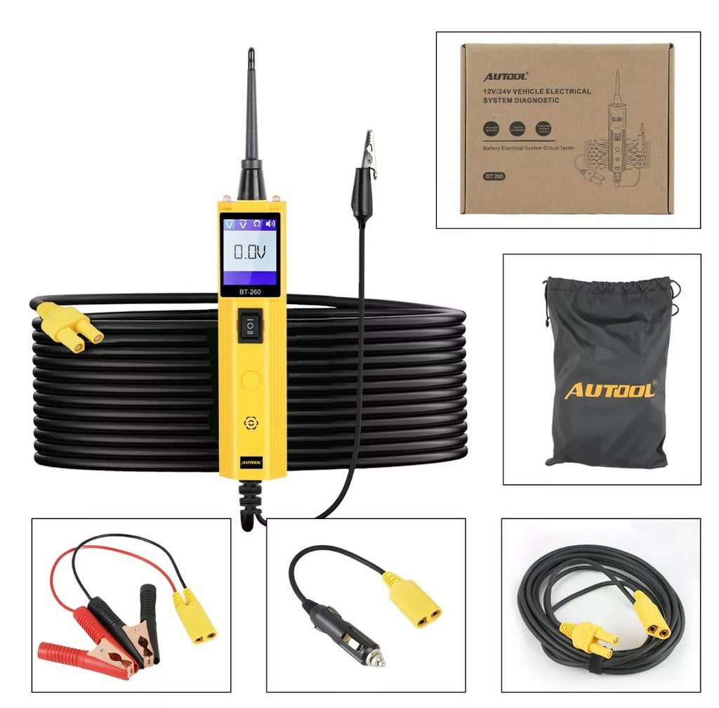 Testeur de circuit électrique de voiture AUTOOL BT260, Autos : Divers, Outils de voiture, Comme neuf, Enlèvement ou Envoi