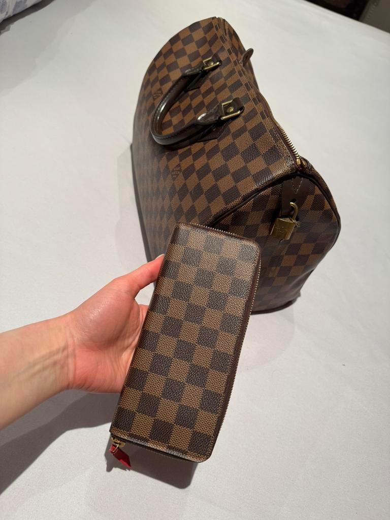 Louis Vuitton speedy 35 + portomonnee, Handtassen en Accessoires, Tassen | Damestassen, Zo goed als nieuw, Handtas, Ophalen