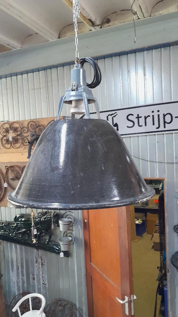 oude emaillen hanglamp, Huis en Inrichting, Ophalen of Verzenden, Zo goed als nieuw