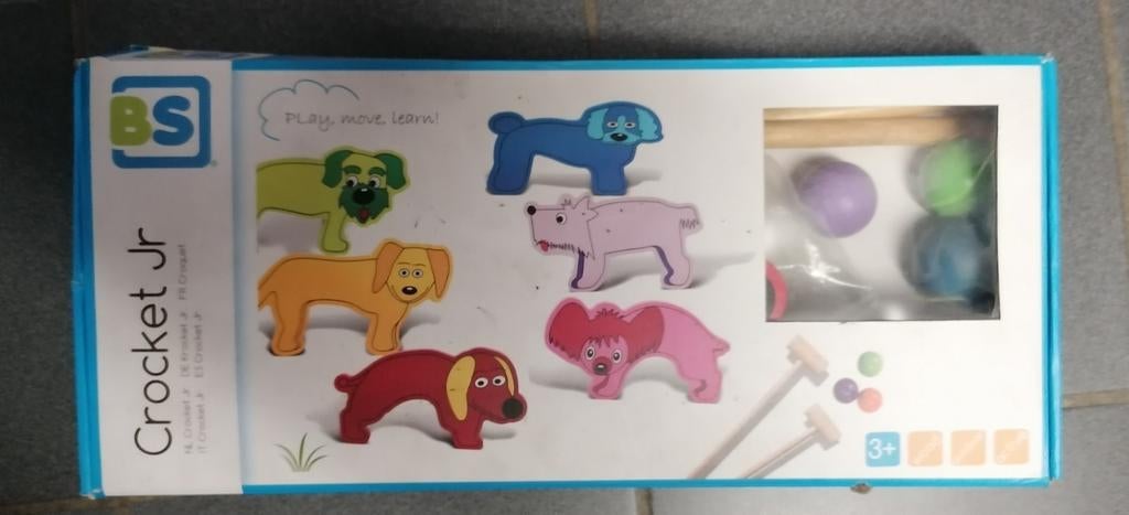 BS Toys Croquet spel met vrolijke diertjes, heel leuk spel, Kinderen en Baby's, Ophalen, Gebruikt