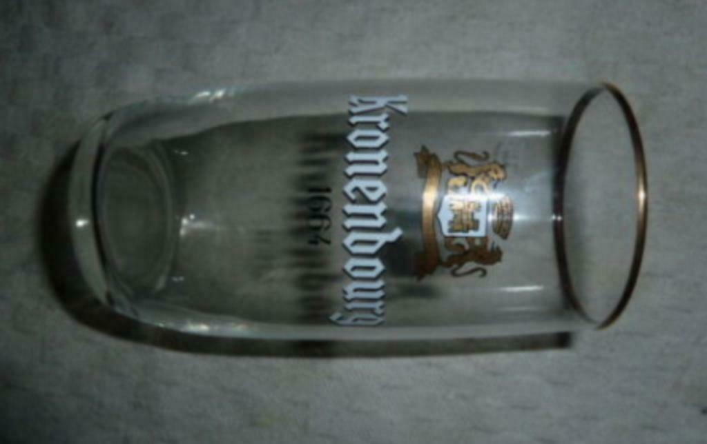 #C bier glas KRONENBOURG 1664 0,25, Verzamelen, Glas en Drinkglazen, Ophalen of Verzenden, Nieuw, Bierglas