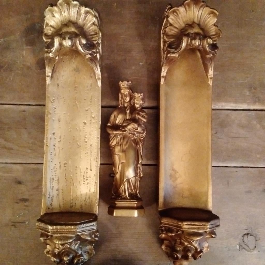 Antieke/oude gipsen muur consoles, Verzenden