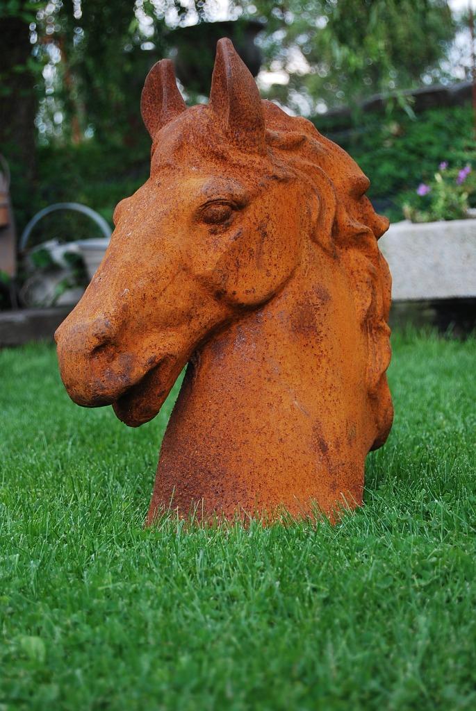TETE DE CHEVAL EN FONTE, Enlèvement ou Envoi, Comme neuf, Autres matériaux, Animal