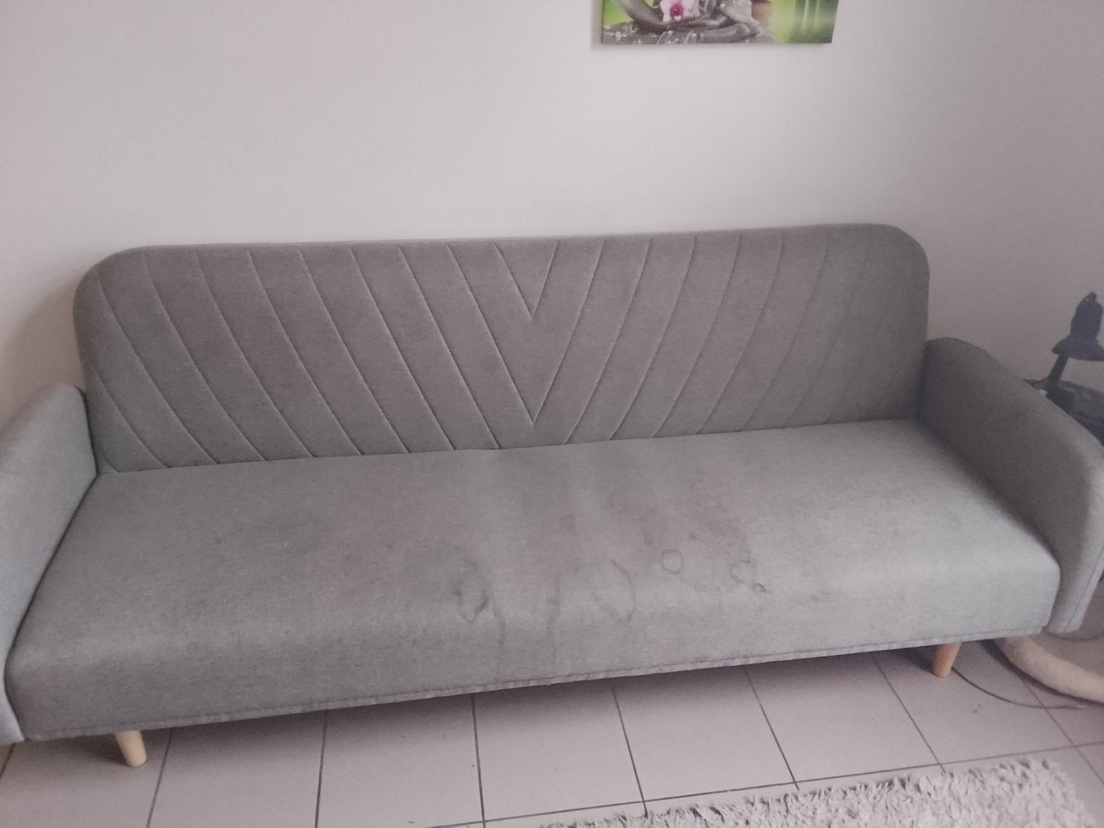 Canapé lit, Banc droit, Enlèvement, Utilisé, Deux personnes