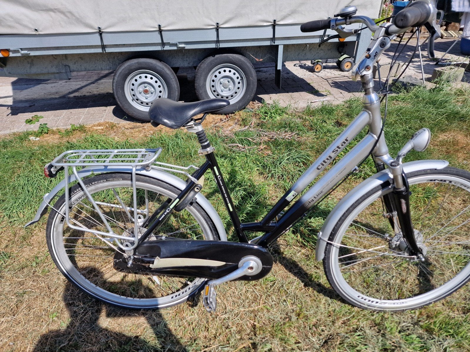 Damesfiets city star 28" 50 cm, Ophalen, Gebruikt, Versnellingen, 50 tot 53 cm