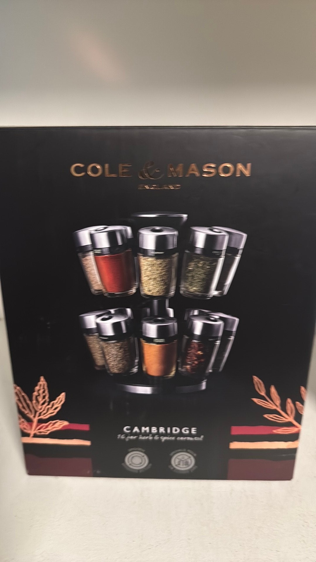 Carrousel à épices rotatif Cole & Mason "Cambridge" - 16 pot, Enlèvement ou Envoi, Comme neuf