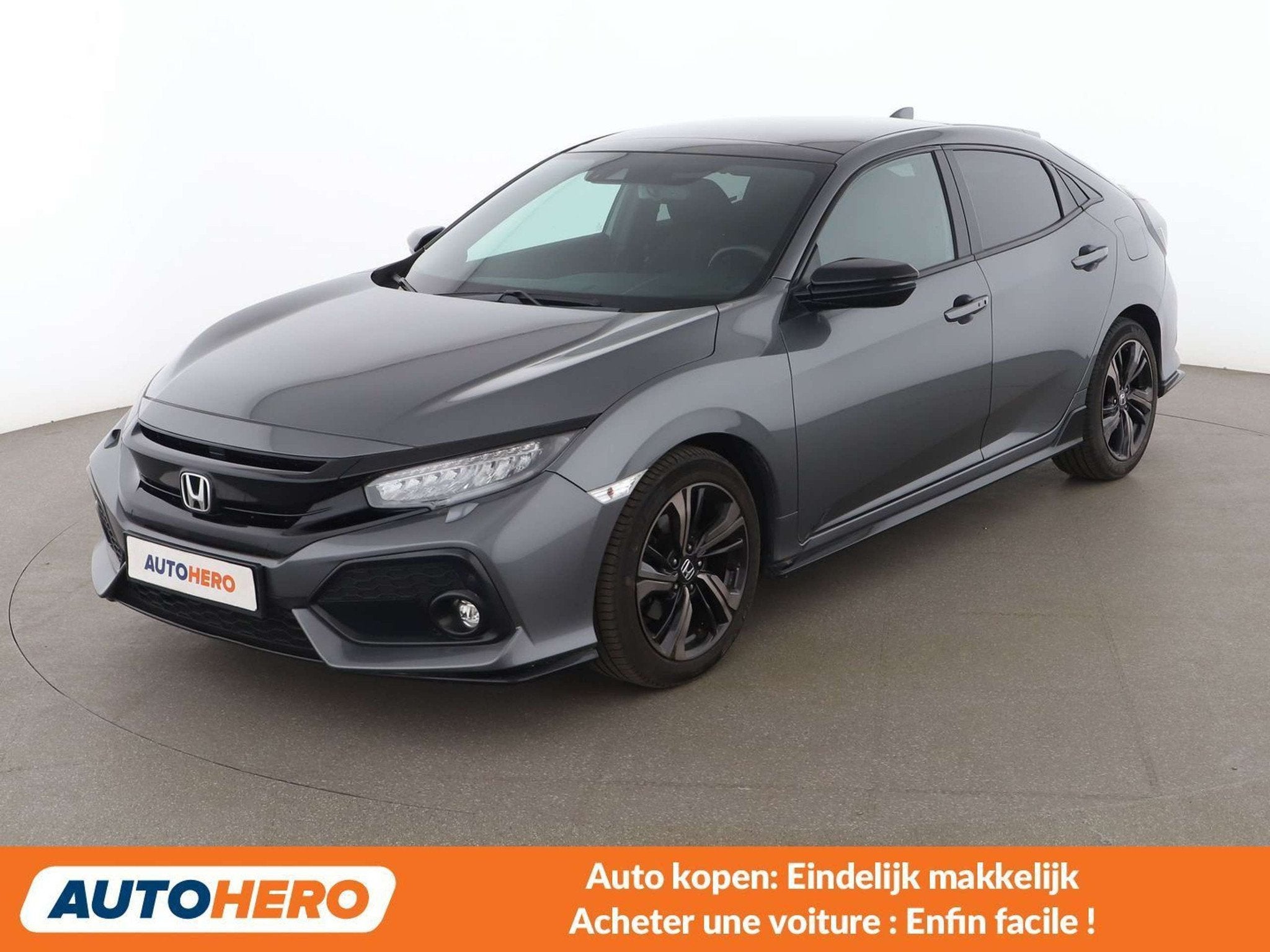 Honda Civic 1.5 VTEC Sport Plus (bj 2017, automaat), Auto's, Honda, 5 deurs, 134 kW, Zilver of Grijs, Civic