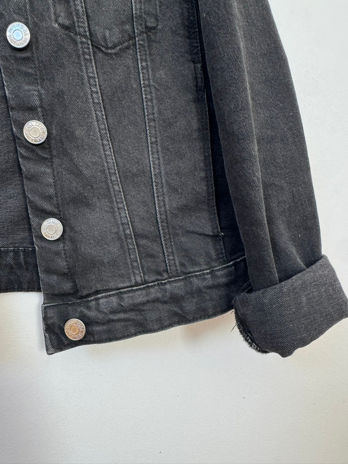 Zwart spijkerjack maat S - Zara - Perfecte staat, Zwart, Nieuw, Ophalen of Verzenden, Jasje