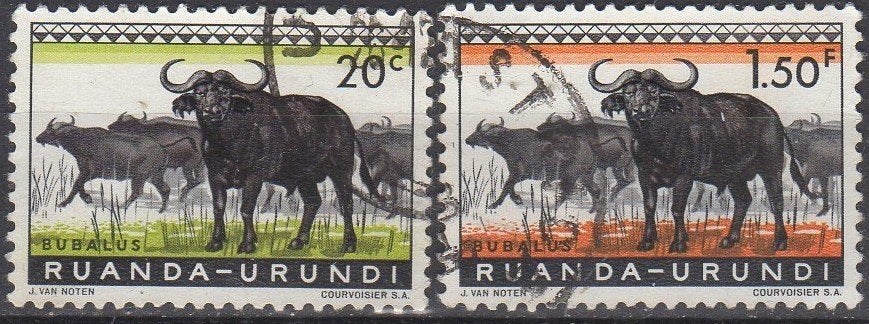 Ruanda Urundi - Afrikaanse buffels -  1959, Ophalen of Verzenden
