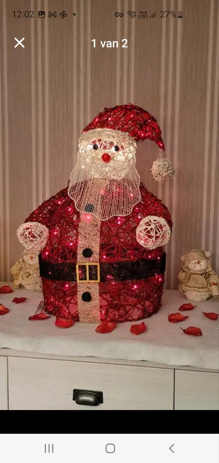beau grand père Noël coloré avec des lumières, Enlèvement ou Envoi