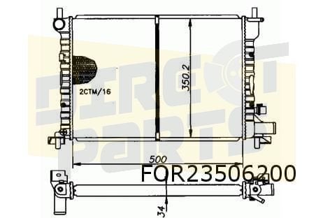 Ford Fiesta Radiateur (1.8D +AC) OES! FOR23506200, Auto-onderdelen, -, -, Nieuw, Ophalen of Verzenden