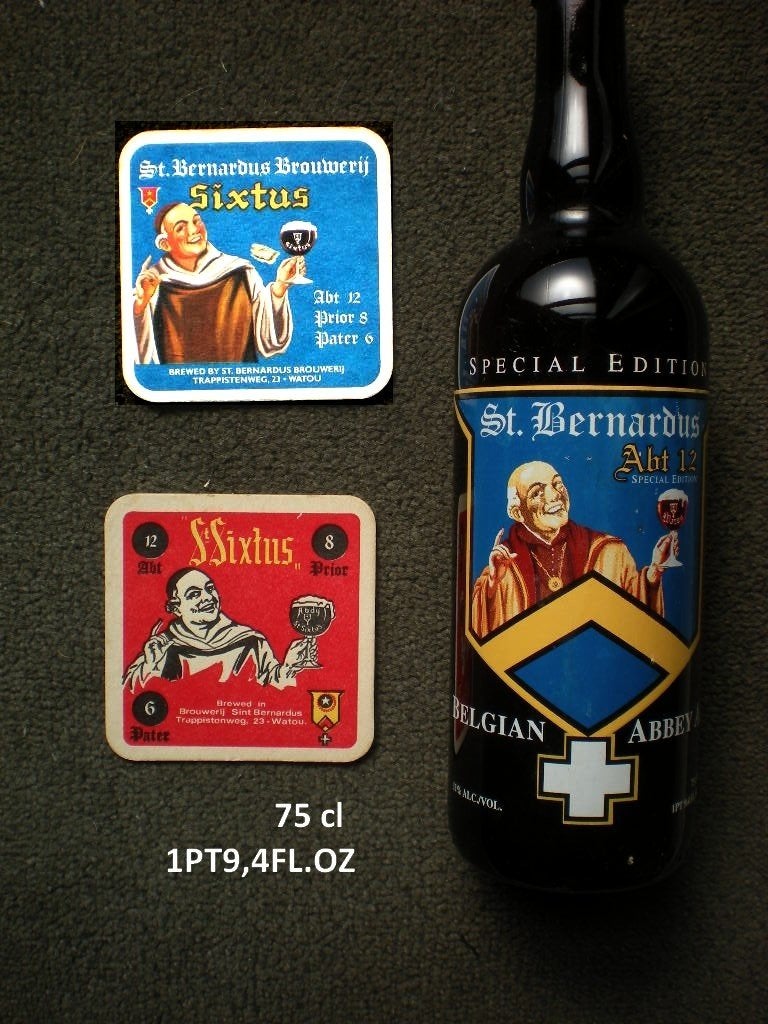St Bernardus Watou: Fles (0,75) + 2 onderzetters, Ophalen of Verzenden, Gebruikt, Flesje(s)