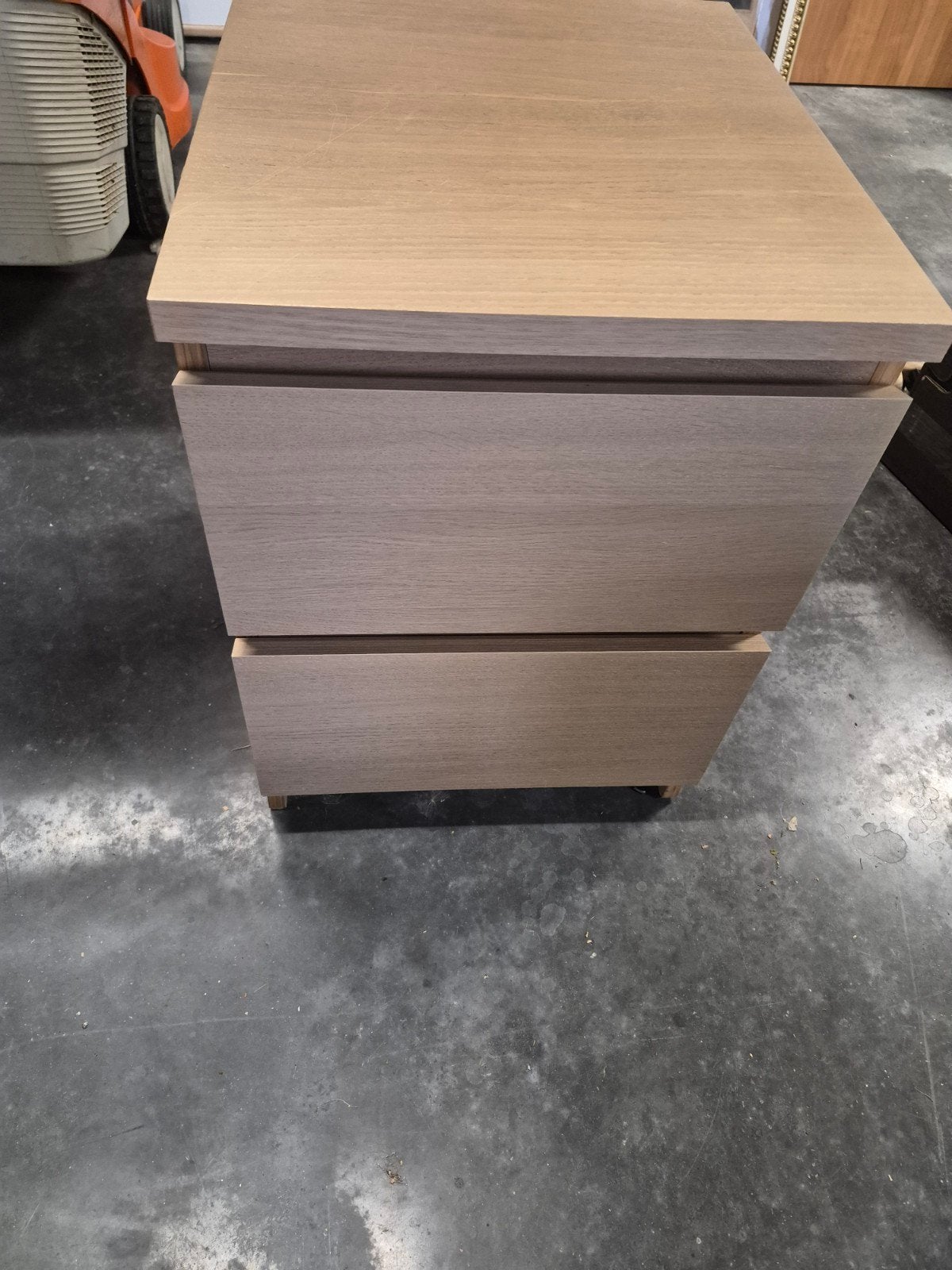 IKEA MALM Nachtkastje / Ladekast (2 lades) - Eiken, Enlèvement