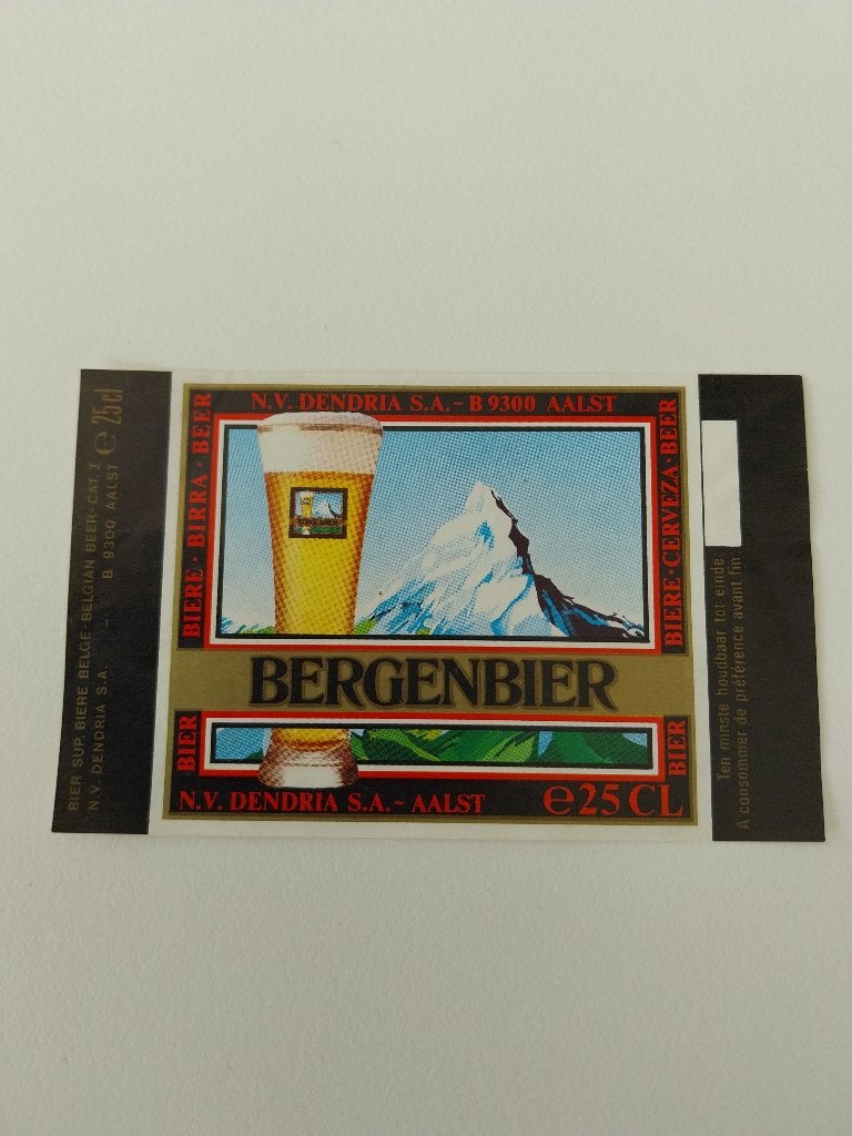 Bieretiket Bergenbier Zeeberg Aalst 1, Ophalen of Verzenden, Zo goed als nieuw