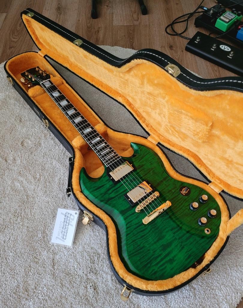 Gibson SG Custom Shop Green Widow (Limited Edition), Musique & Instruments, Instruments à corde | Guitares | Électriques, Comme neuf