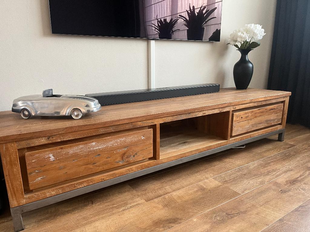 Tv meubel, Ophalen, 150 tot 200 cm, Zo goed als nieuw, Minder dan 100 cm