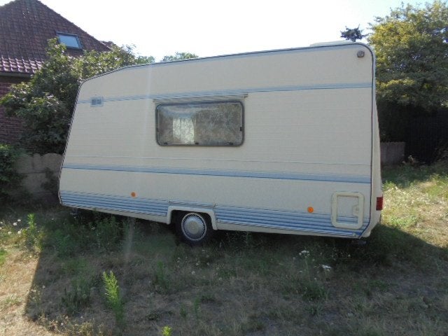 mooie luxe 425 met stapelbed+vastbed,treinzit,vast wc+tent-, Caravans en Kamperen, Dwarsbed, Bedrijf, Schokbreker, 4 tot 5 meter