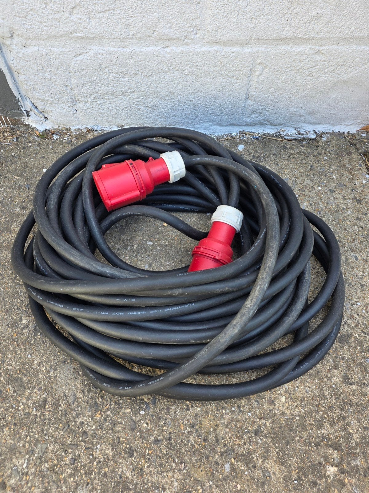 Allonge 25m 32A 5x6mm carré, Enlèvement, Comme neuf, Câble ou Fil électrique