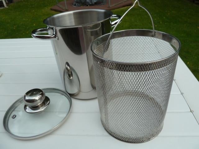 Casserole autocuiseur pour spaghettis- asperges ... 4,2 L, Enlèvement ou Envoi, Neuf, Inox, Casserole ou Cocotte-minute