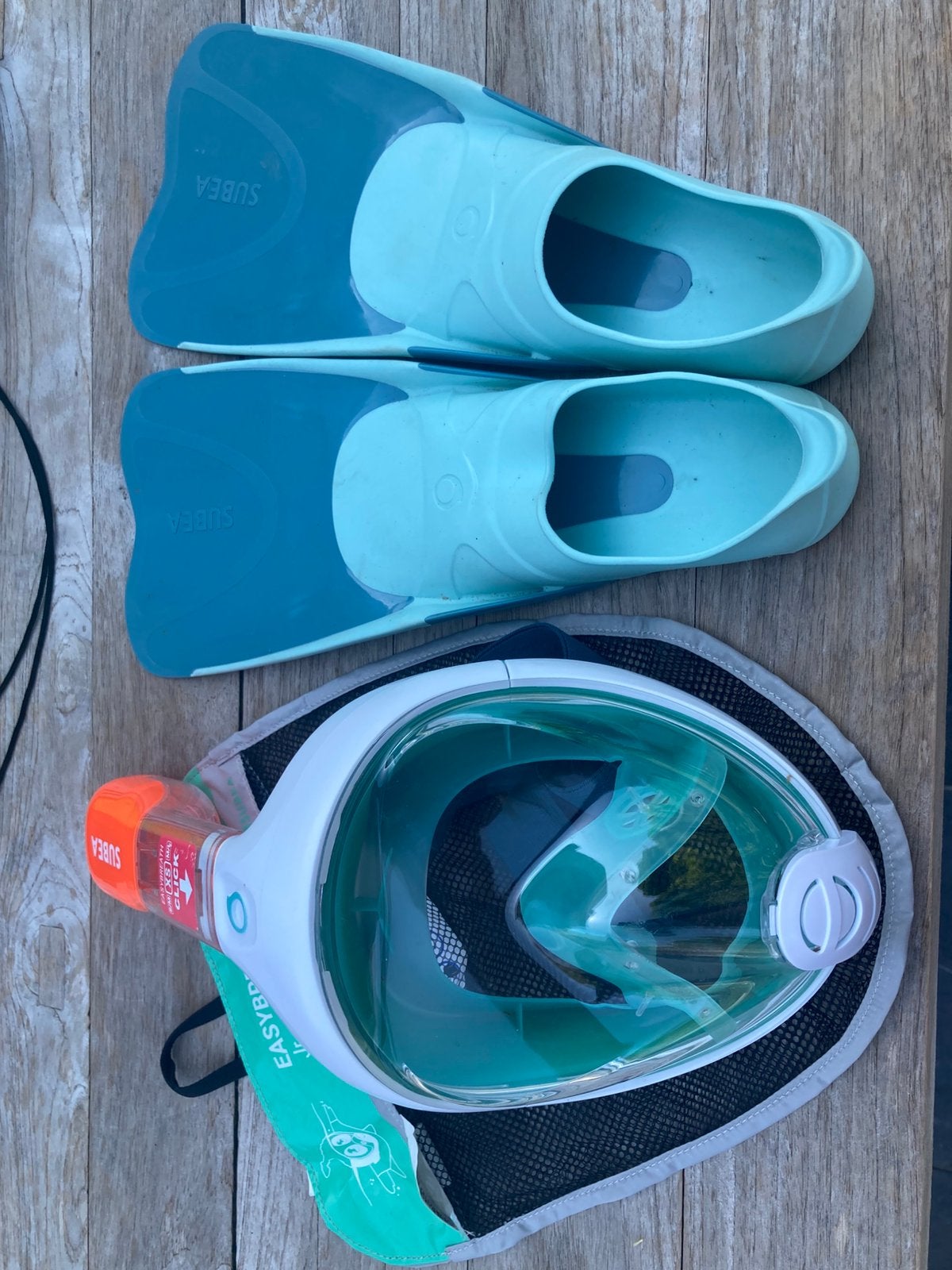 Snorkelset easy breath, Watersport en Boten, Ophalen, Zo goed als nieuw, Snorkelset