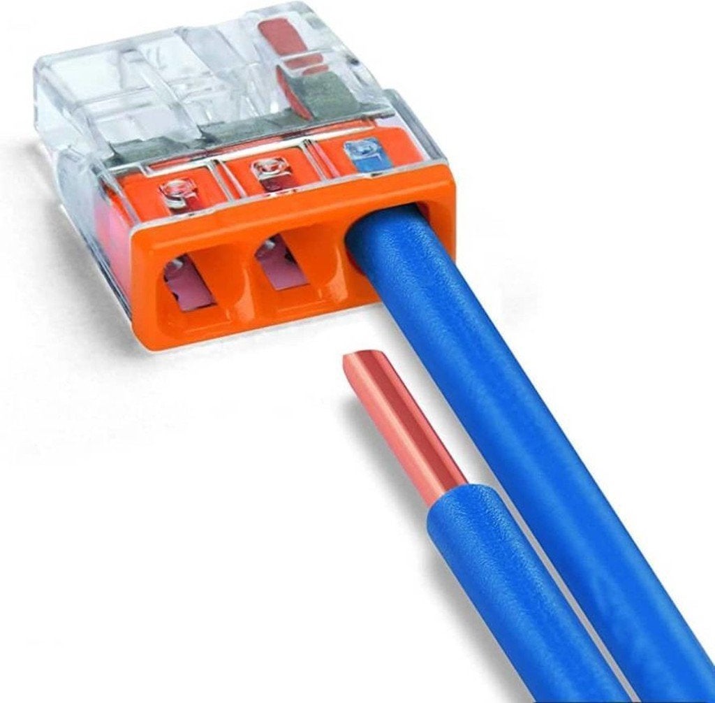 WAGO steekklem 3-voudig: 0,5-2,5mm², oranje, doosje 100stuks, Ophalen of Verzenden, Nieuw, Overige merken, Overige typen