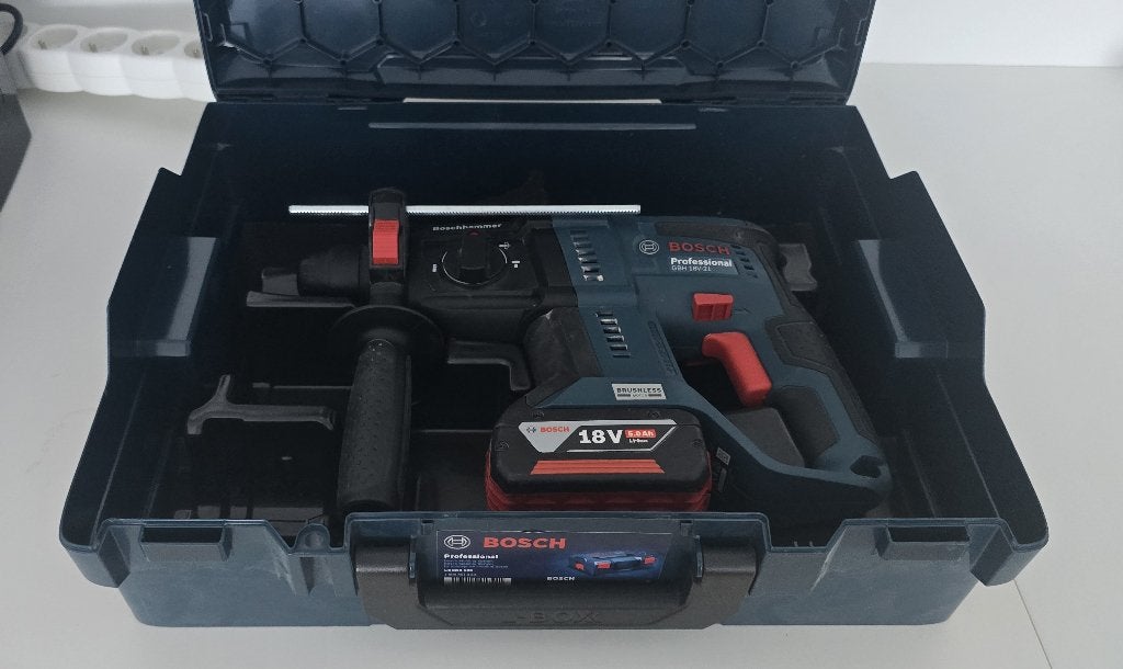Bosch GBH 18V-21 Accuboorhamer – incl. L-Boxx en 5.0Ah accu, 600 watts ou plus, Enlèvement ou Envoi, Marteau perforateur et/ou Marteau piqueur